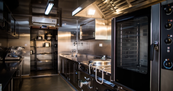 mobile kitchen inside